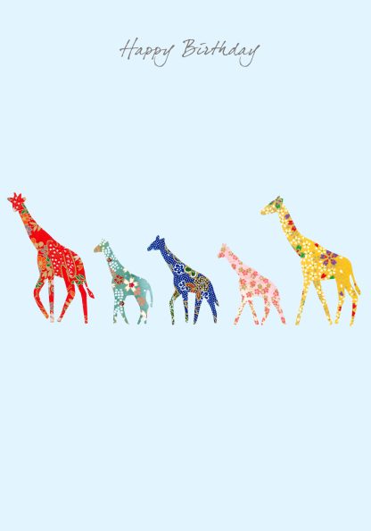 Giraffe Tower Birthday Card