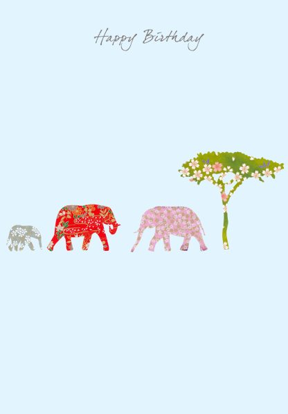 Elephant & Tree Birthday Card