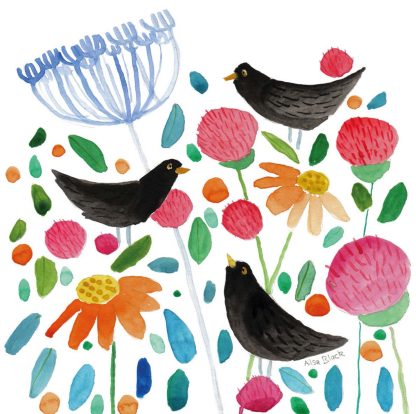 Blackbirds mini card