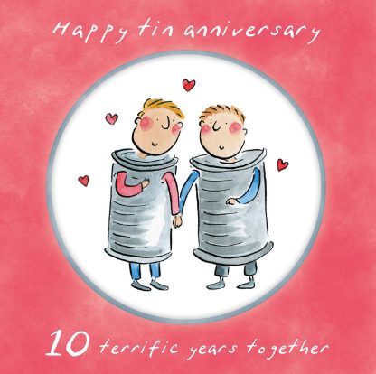 Same sex Tin anniversary (male)