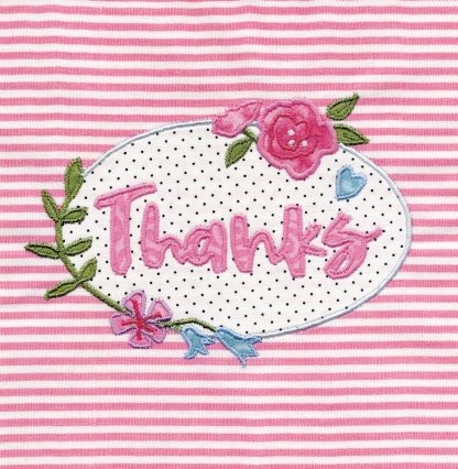 Floral thanks mini card