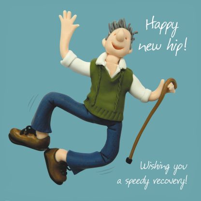 Female happy new hip card