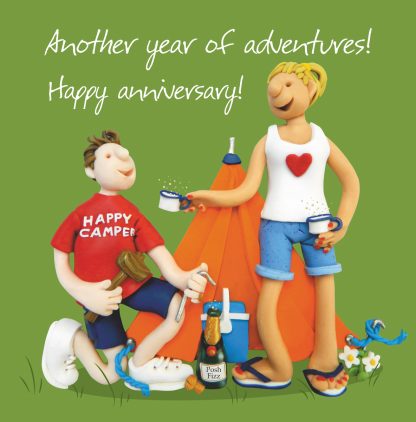 Camping anniversary card