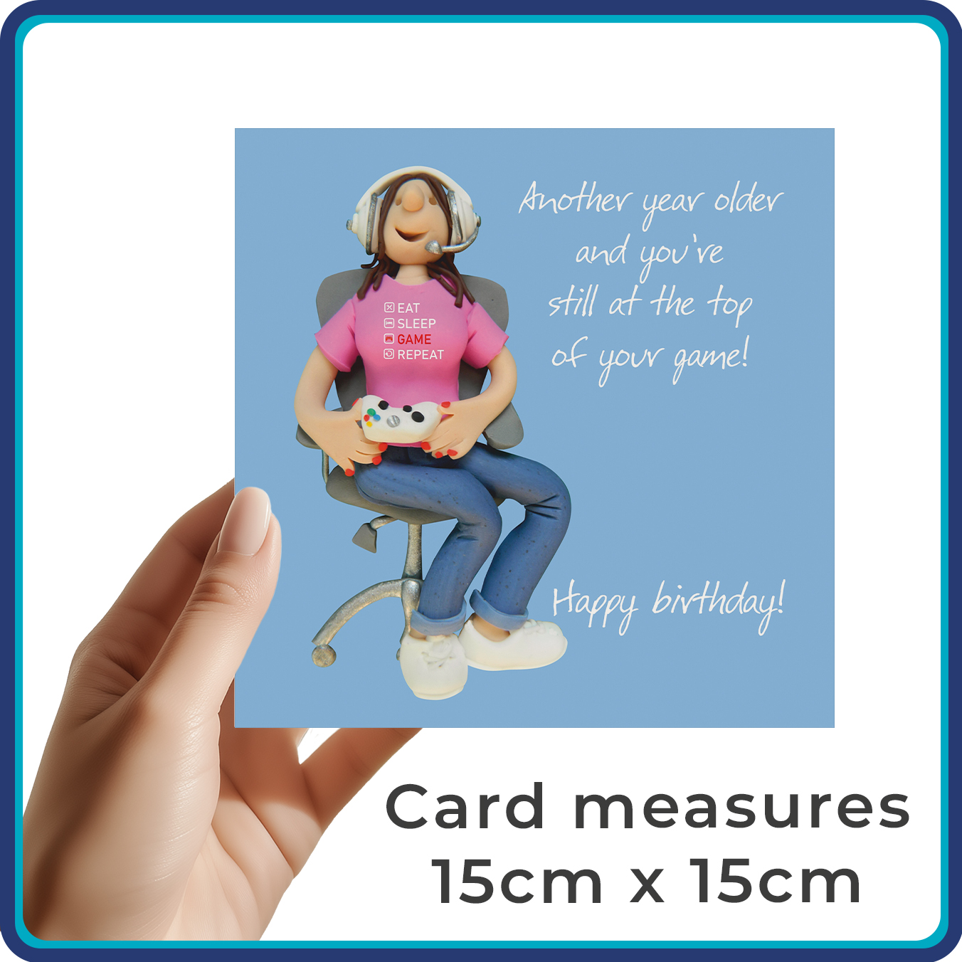 Female gamer birthday card Female gamer birthday card