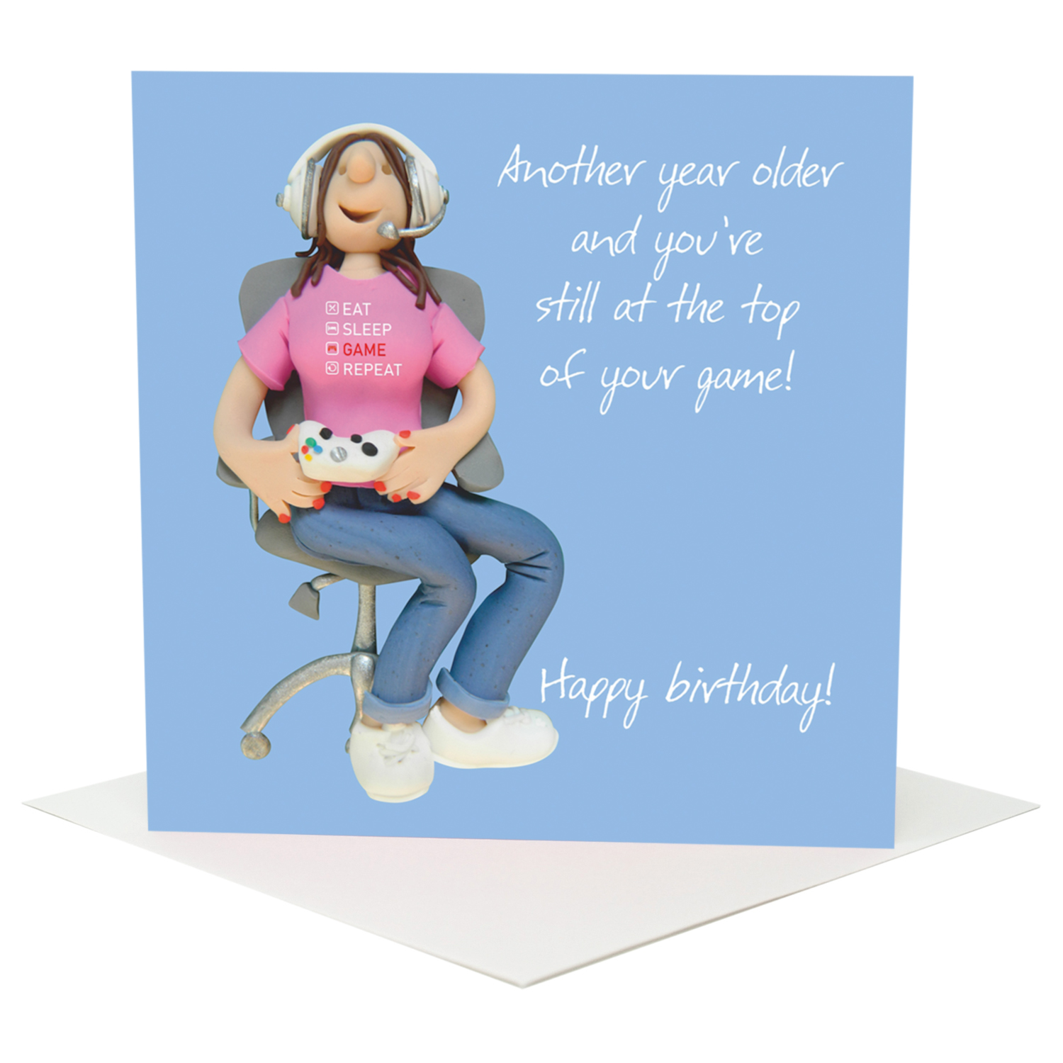 Female gamer birthday card Female gamer birthday card