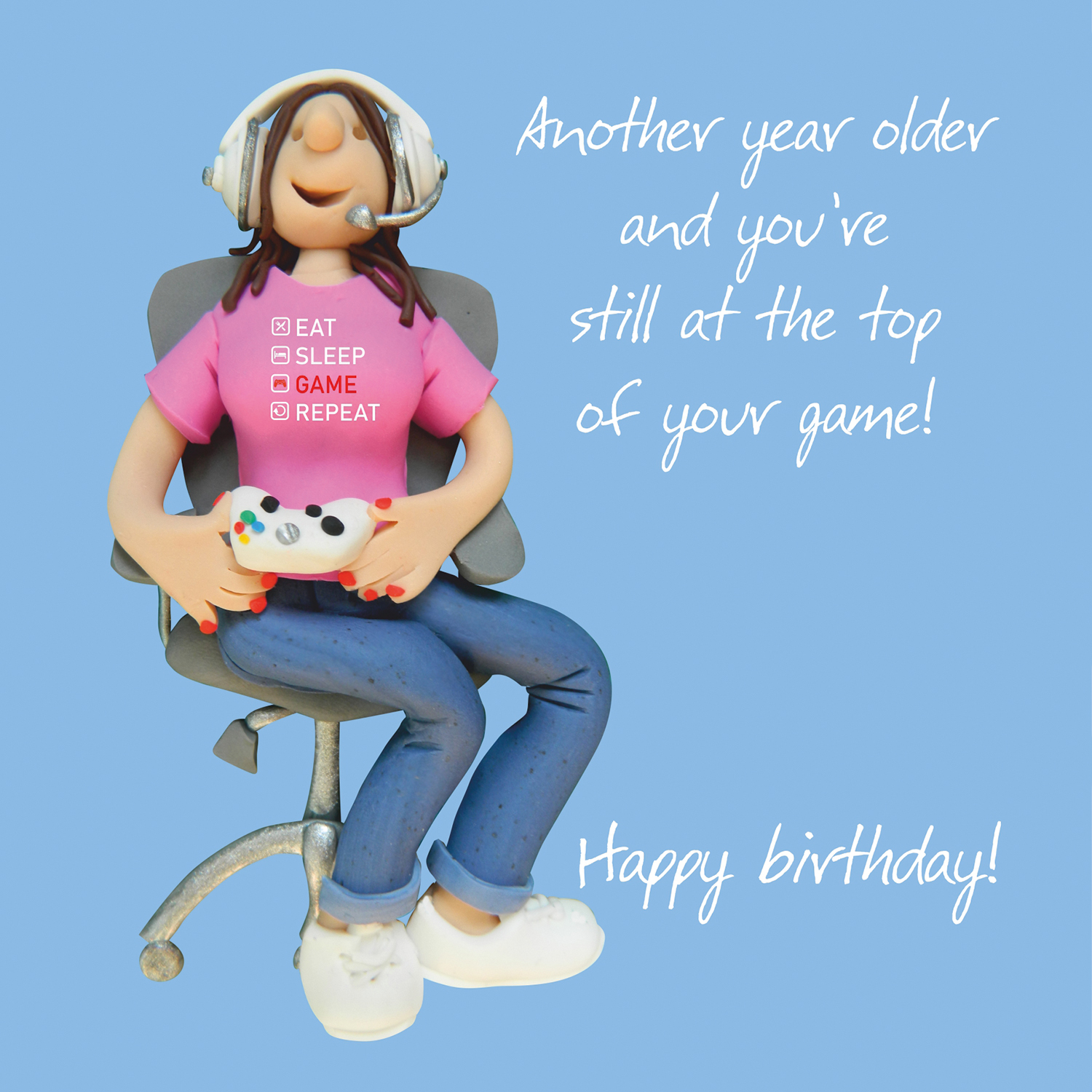 Female gamer birthday card Female gamer birthday card