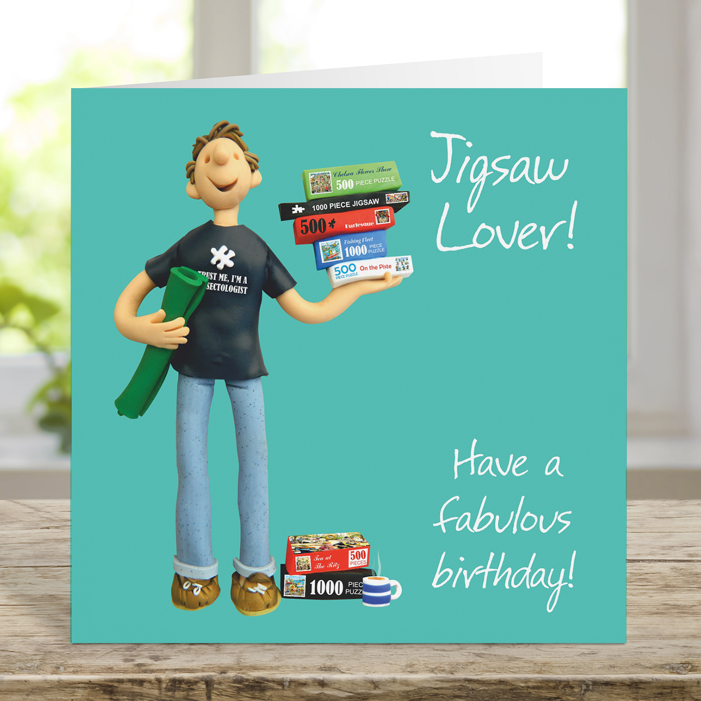 Jigsaw lover card (male) Jigsaw lover card (male)