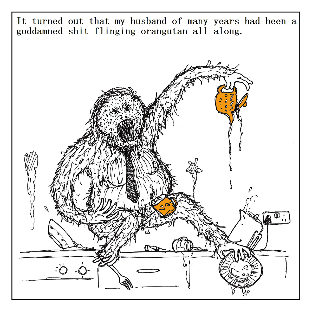 Orangutan husband card Orangutan husband card