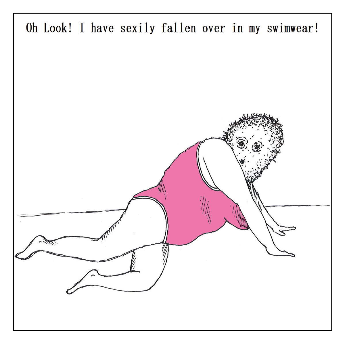 Fallen over sexily card Fallen over sexily card